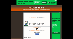 Desktop Screenshot of ipadresse.net